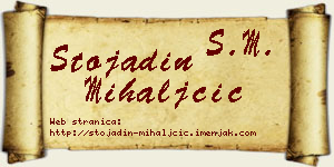 Stojadin Mihaljčić vizit kartica